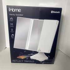 iHome Beauty REFLECT TRIFOLD Vanity Speaker with Bluetooth Audio New Ships Fast picture