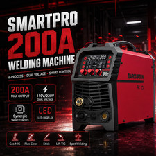 ARCCAPTAIN MIG200 MIG Welder 6 in 1 MIG/Stick/Lift TIG/Spot Aluminum 110V/220V picture