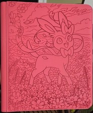 Pokemon Sylveon PINK  9 Pocket Top Loader Binder 288 Cards picture