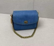 COACH  Cassie Crossbody 19 Denim Blue CR662 Outlet New picture
