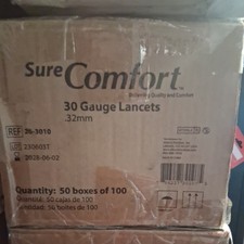 Sure Comfort Sterile Single Use Lancets, 30 Gauge Universal Design, 5000 Count picture