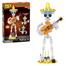 Brickcraft Day of The Dead Mariachi Skeleton Brick Building Kit, 387-Piece Set picture