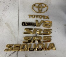 2001-2007 TOYOTA SEQUOIA - V8 SR5 - GOLD EMBLEM SET - OEM picture