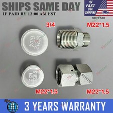 For Mini Excavator M22 x 1.5 & M22 to 3/4 BSPT Hydraulic Filter Adapter Kit NEW picture