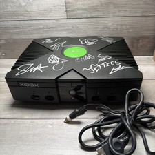 Original OG Xbox Microsoft Console Only Black With Power Cable Cord Tested Works picture