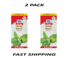 (2 PACK) McCormick Non-GMO Pure Mint Extract, 2.0 fl oz Box. picture