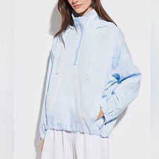 Vince. Women's Hooded Anorak Jacket 100% Nylon Zip Blue Size S Regular picture