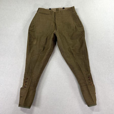 Vintage 30s/40s Archival Military Breeches Pants Men 28x25 Wool Army Breeches picture