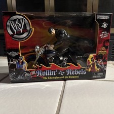 WWE Jakks Rollin Rebels Undertaker Champion & His Chopper Action Figure PKG DMG picture