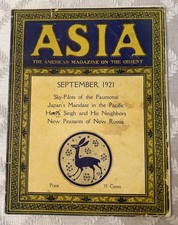 Asia American Magazine Orient September 1921 picture