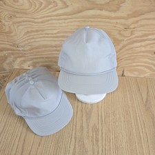 Vintage Yupoong Blank Trucker Hat w Adjustable Snapback Nylon Grey NOS 1 Per picture