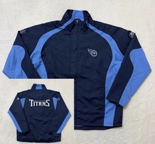 Reebok Tennessee Titans Jacket Mens Large Blue NFL Football Full Zip On Field 2 picture
