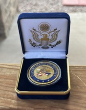 U.S. Department of Justice DOJ Challenge Coin in Blue Velvet Case ·FAST SHIPPING picture