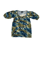 Metrostyle Blue Green Animal Print Scoop Neck Top Vintage Size Medium NWT picture