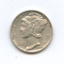 1940-D  Mercury Dime - 90% Silver -  picture