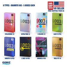 Okamoto 003 Zero Zero Three 0.03mm Natural Latex Condoms 5 Boxes Choose Type picture