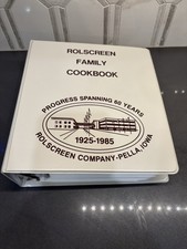 Vintage Pella Iowa Rolscreen Company Employees 1985 Cookbook 60th Anniversary picture