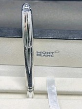 Montblanc Star Walker Ball Point Pen Silver Check Body + Silver Clip Black Ink picture