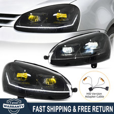 Pair LED Headlight For 2006-2009 VW Rabbit Golf MK5 /2006-10 Jetta Halogen & HID picture