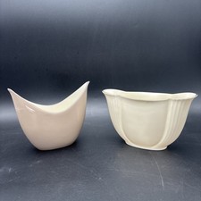 2 LENOX VASES Silver Rim Crescent Swoop Tulip And Gold Rim Windsor  Pattern picture