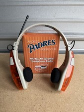 NOS VTG San Diego Padres AM/FM All Weather Headphone Radio picture