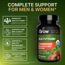 Whole Food Multivitamin for Men - Natural Multi Vitamins Minerals Organic 90ct picture