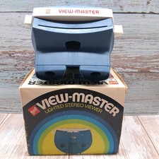 Vintage GAF View-Master Lighted Stereo Viewer Blue #2062 Made In USA (Tested) picture
