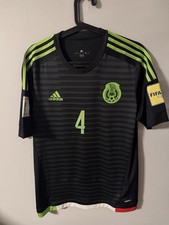 Mexico 2015/16 Black Authentic Adizero Soccer Jersey With Marquez Size L picture