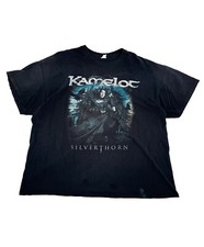 Kamelot Silverthorn 2013 North American Tour Double Sided Faded Black Shirt 2XL picture