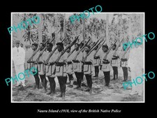 Nauru Island View Of The British Native Police 1918 Large Historic Old Photo picture