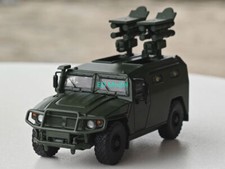 BN Masdi 1:64 Military Green GAZ SPM-2 Tiger Armored Model Diecast Metal Car picture