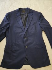 ​Ermenegildo Zegna 15 Mil Mil 15 Navy Blue Blazer Superfine Micron Wool Switzerl picture