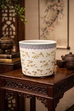 Antique Chinese Republic Period Famille Rose Floral Jardinière in Dayazhai Style picture
