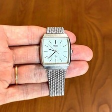 SEIKO Rectangular Tank Silver 7830-5080 picture
