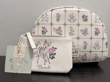 Primark Disney Faux Bambi Cosmetic Makeup Bag Thumper With Change Purse NWT picture