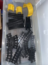RARE 1992 Playmobil Geobra 123 Train Track 23 Piece Lot picture