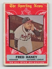 1959 TOPPS #551 FRED HANEY A.S. HI# G-VG (CREASES) *Hot Corner Vintage* picture