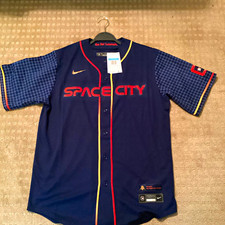 Nike Houston Astros MLB Baseball Space City Jersey, Blue, Men's Size M picture