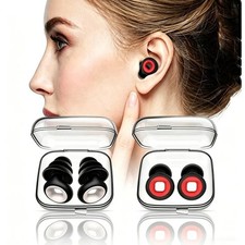Artevive Earplugs Motorcycle.Earplugs for Sleeping Noise One Size, Black Red picture