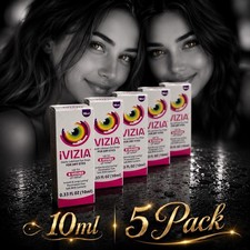 5 New iVIZIA Sterile Lubricant Eye Drops for Dry Eyes - 10ml Each Exp 08/2028+ picture