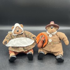 Vintage Russ Berrie “The Country Folks”Joshua&Josette Thanksgiving Pilgrim picture