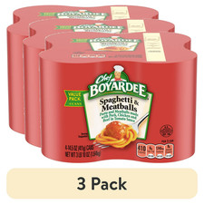 (3 pack) Chef Boyardee Spaghetti and Meatballs, Microwave Pasta, 4 Pack, 14.5 oz picture