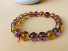 Natural Elegant Gemstone High Quality Ametrine Beaded Bracelet 10mm picture