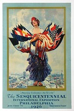 Original 1926 American Poster Sesquicentennial Exposition Philadelphia picture