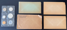 1958 US P Mint Proof Set Original Gov't Packing 5 Coin Set Some 90% Silver Coins picture