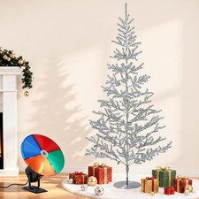 5FT Vintage Aluminum Christmas Tree with 4 Color Rotating Color Wheel Set picture