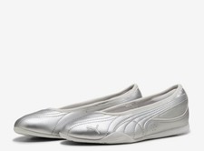 Puma Catch Soleil Ballet Sneaker Flats 7 Silver Feather Gray White 408278-02 NWB picture