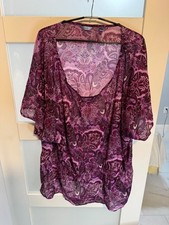 Izod Woman Sheer Paisley Kimono Blouse 2X                                  35-21 picture