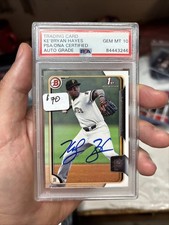 Ke'Bryan Hayes Signed 2015 1st Bowman Rookie Card #137 PSA GEM MT 10 AUTO picture