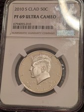2010-S 50C SILVER Kennedy Half Dollar NGC PF69 ULTRA CAMEO (90211) picture